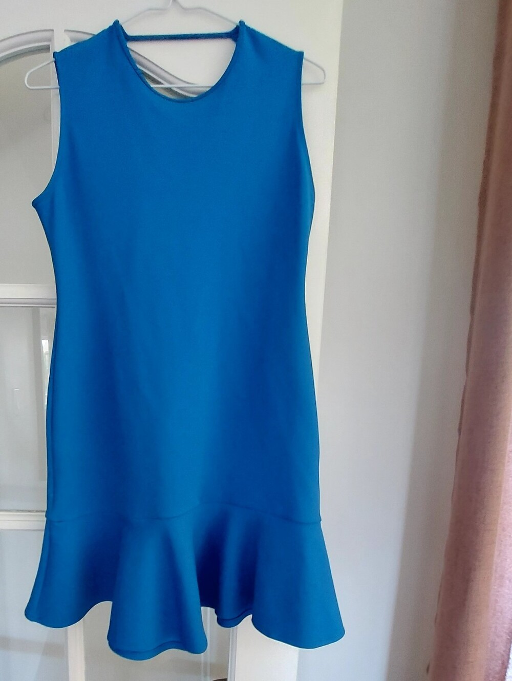 Open Back Sleeveless Ruffle-Hem Dress